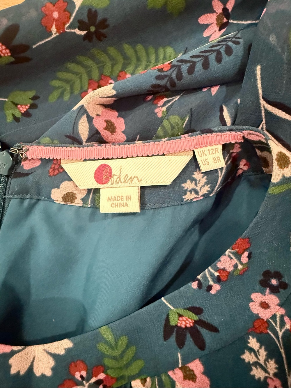 Boden Ellen Floral Maxi Dress in Baltic Botany Size 8 - Picture 7 of 12